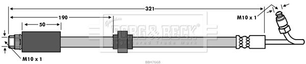 BORG & BECK Тормозной шланг BBH7668